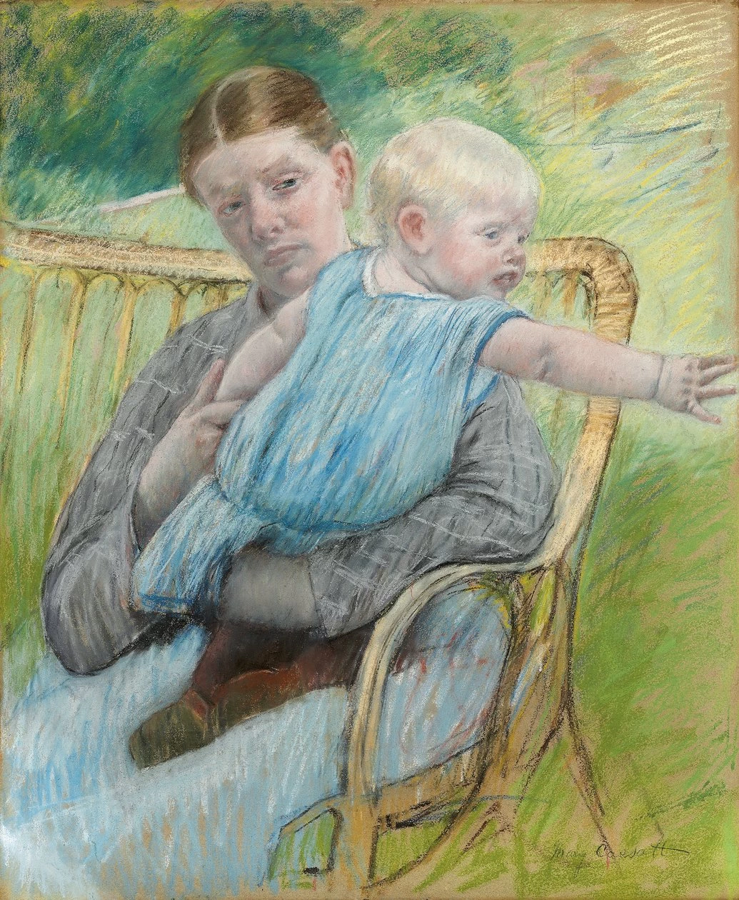 Mary Cassatt - 155, Matilde con in braccio un bambino, 1888